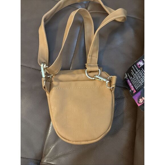 Bulldog Trilogy Series Small/Mini Pistol Holster Purse Tan/White Leather - Picture 3 of 5